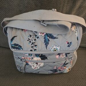 Vera Bradley Floral Quilted Baby Bag - Gray and Blue